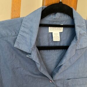 Vintage Lands End Linen Blend shirt
